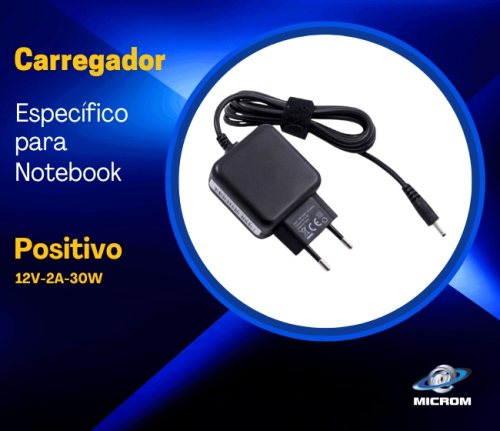 Carregador Compatível Notebook Positivo 12V  2A 30W