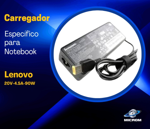 Carregador Notebook Lenovo 20V 4.5A 90W